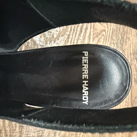 Pierre Hardy NWT size 8 wood & leather Black and Tan Platform Slingbacks - Picture 4 of 11